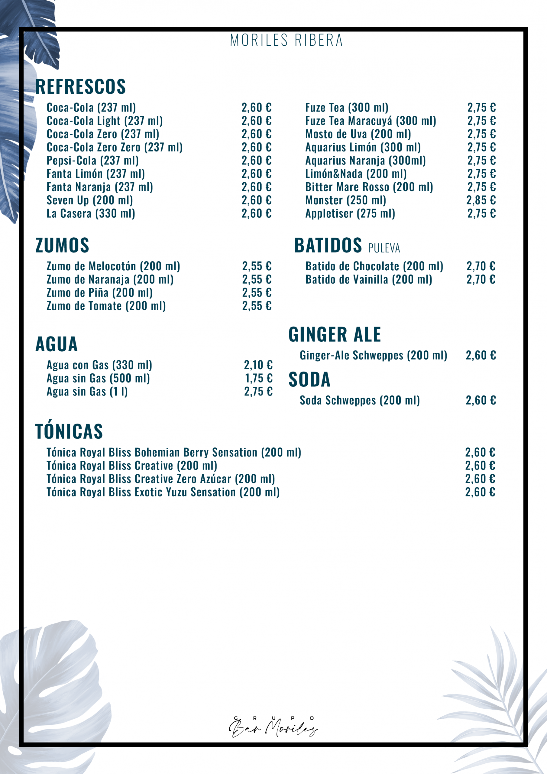 MR 012 (Refrescos y Tonicas)