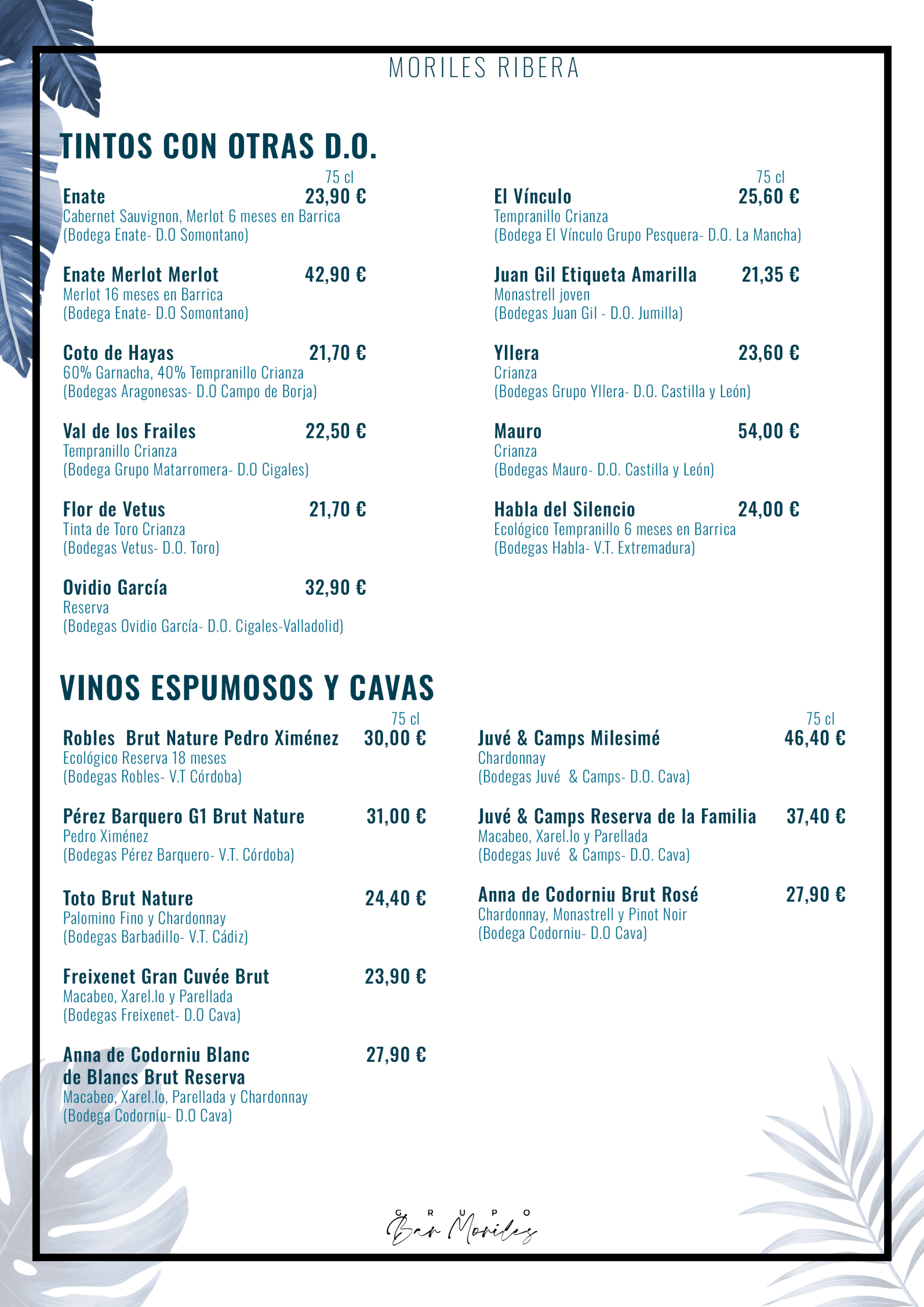 MR 020 (Vinos Otras D.O. y Espumosos)