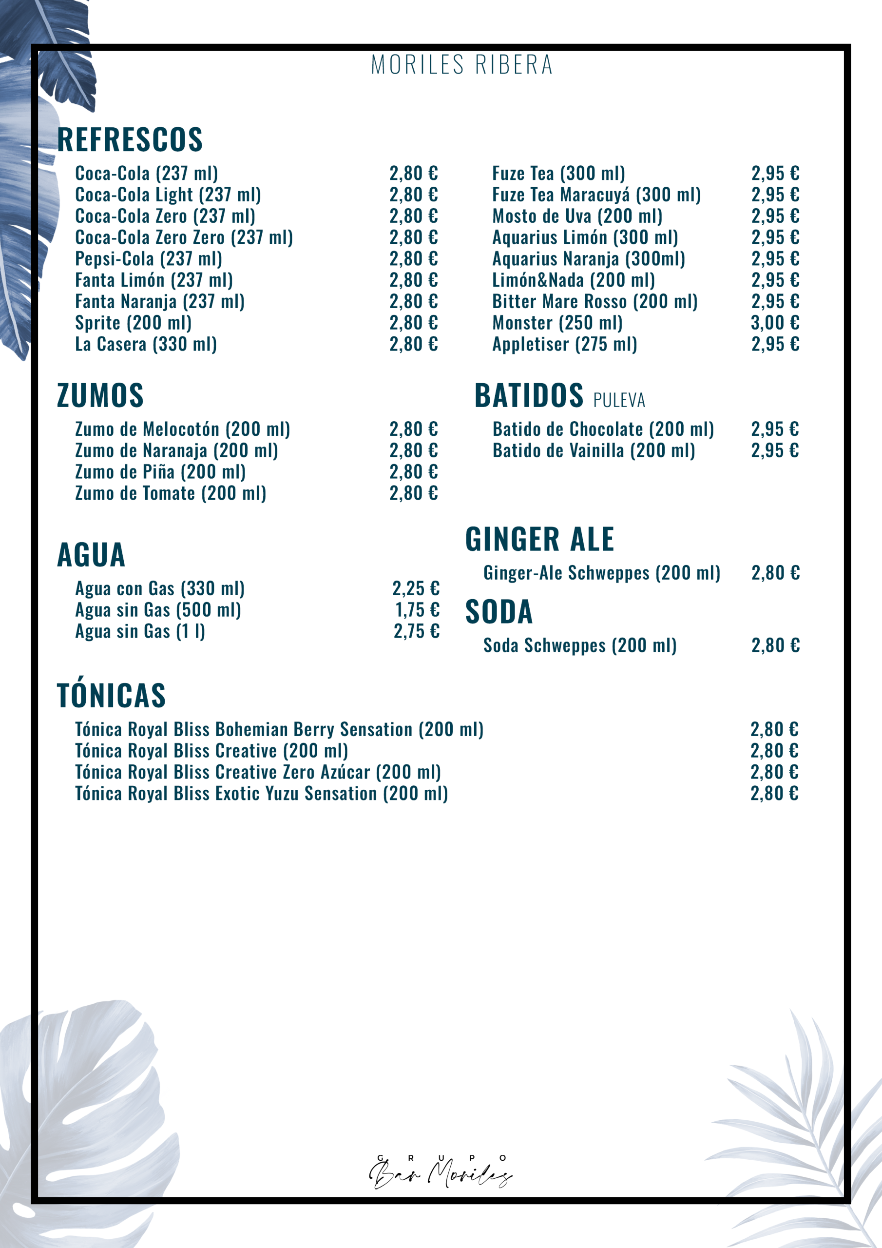 MR 012 (Refrescos y Tonicas)